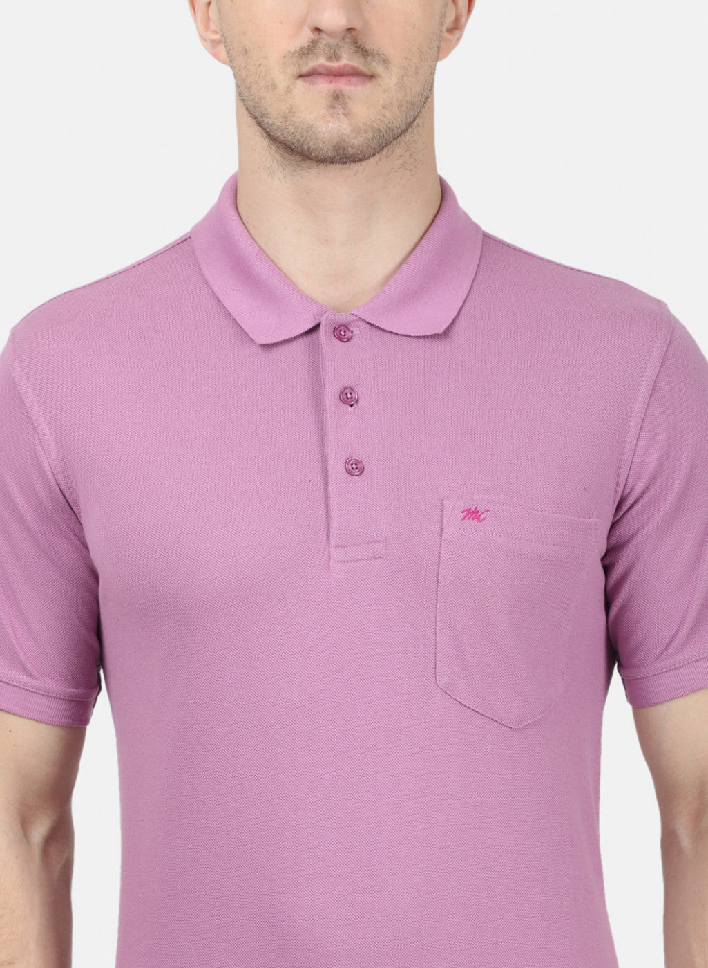 Mens Purple Plain T-Shirt