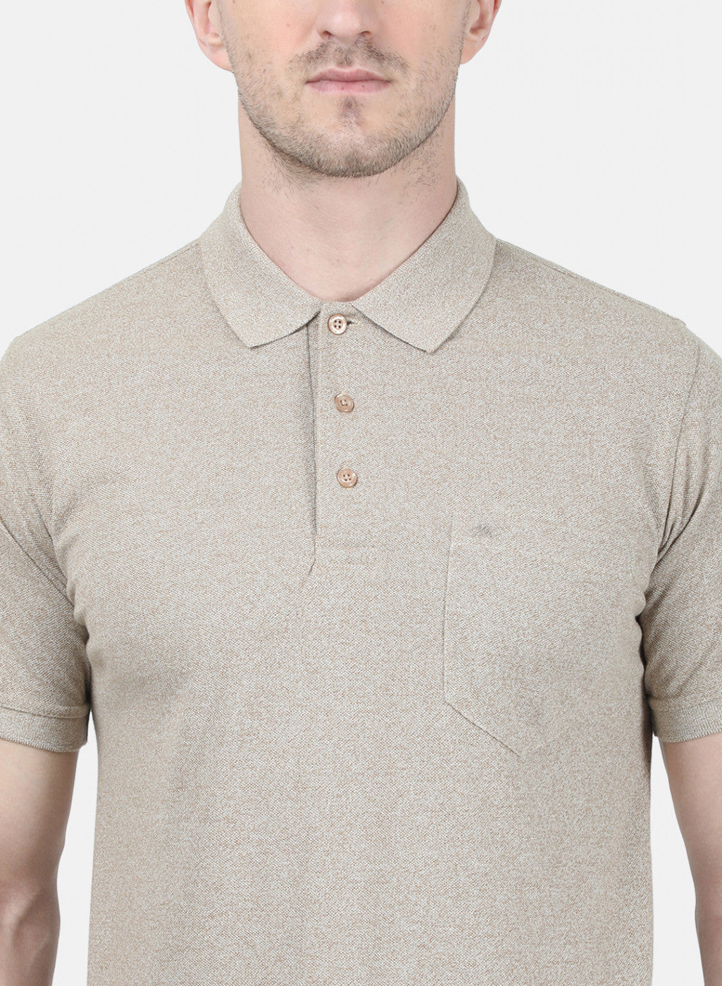 Mens Khaki Plain T-Shirt