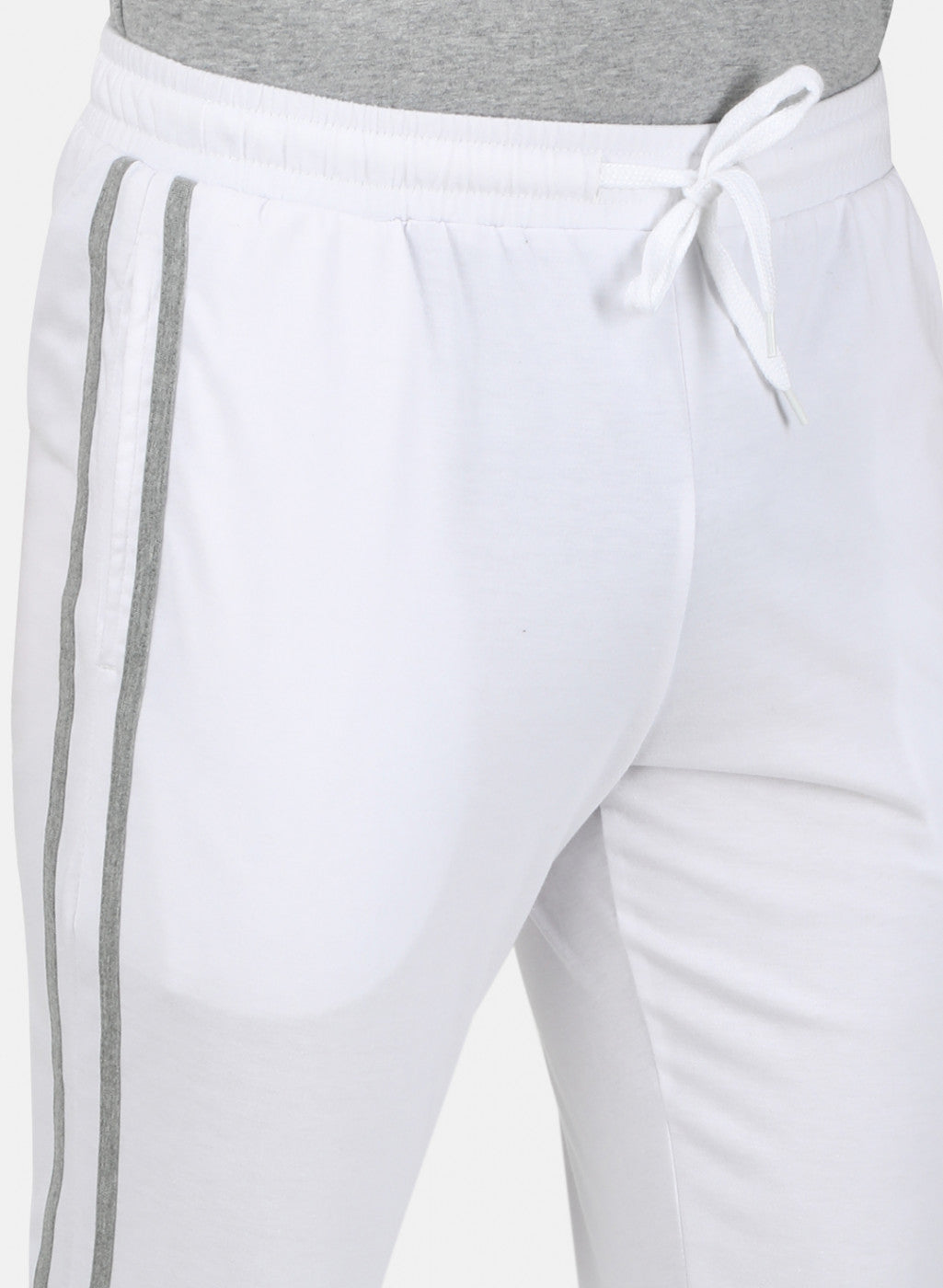 Mens White Plain Capri