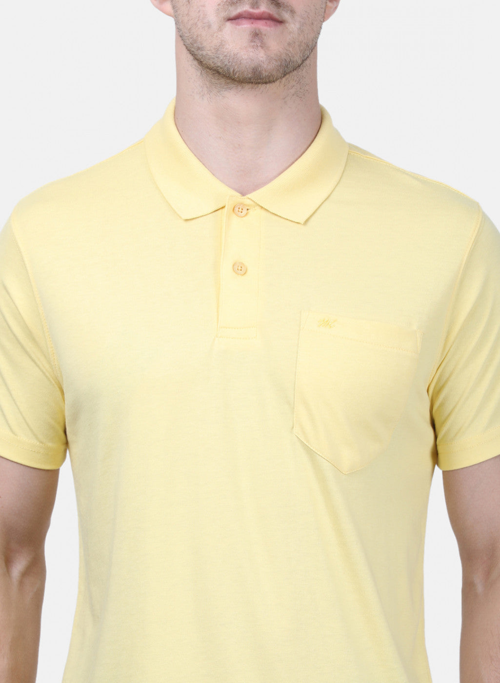 Mens Yellow Plain T-Shirts