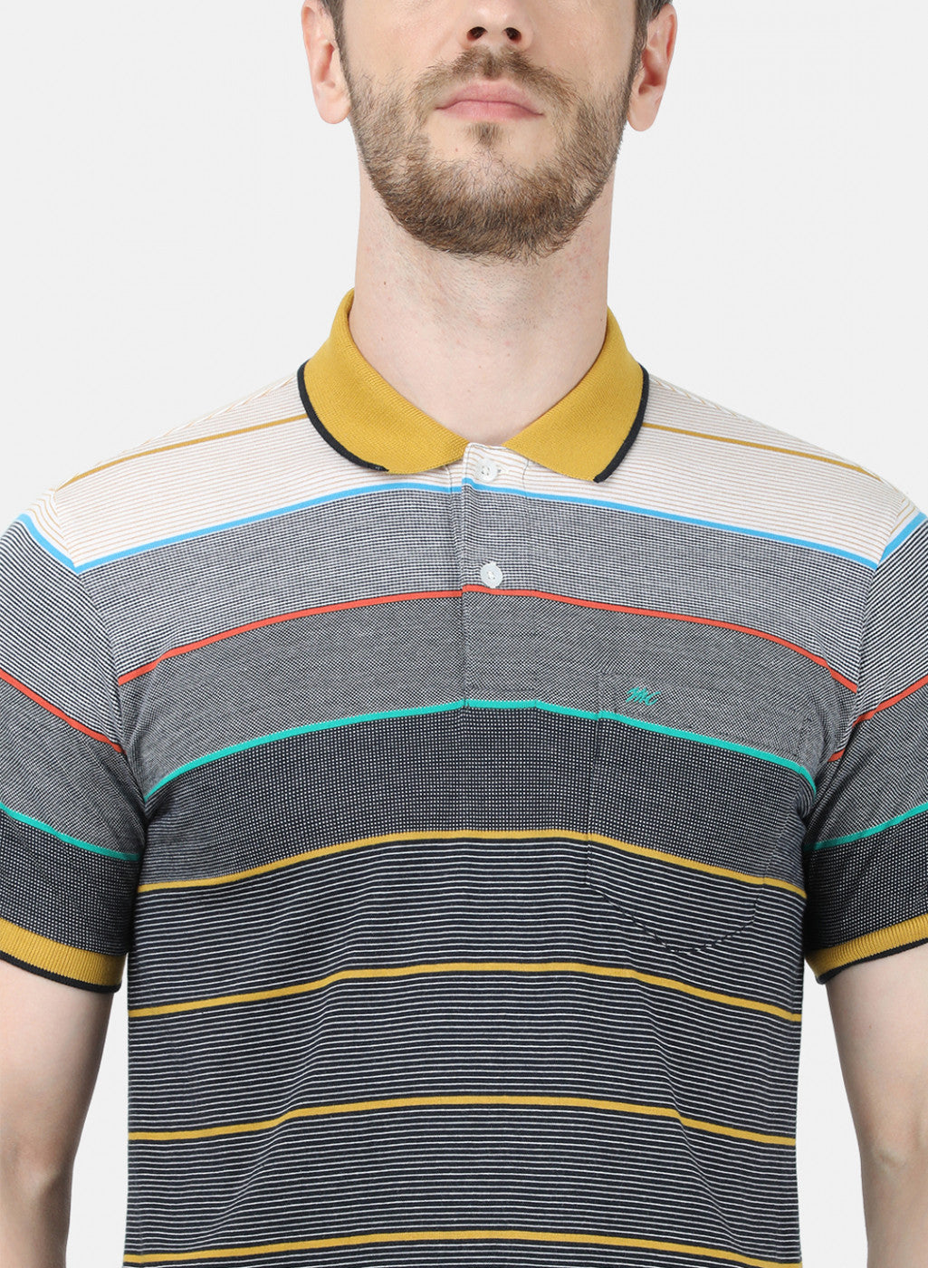 Mens Multi Color Stripe T-Shirt