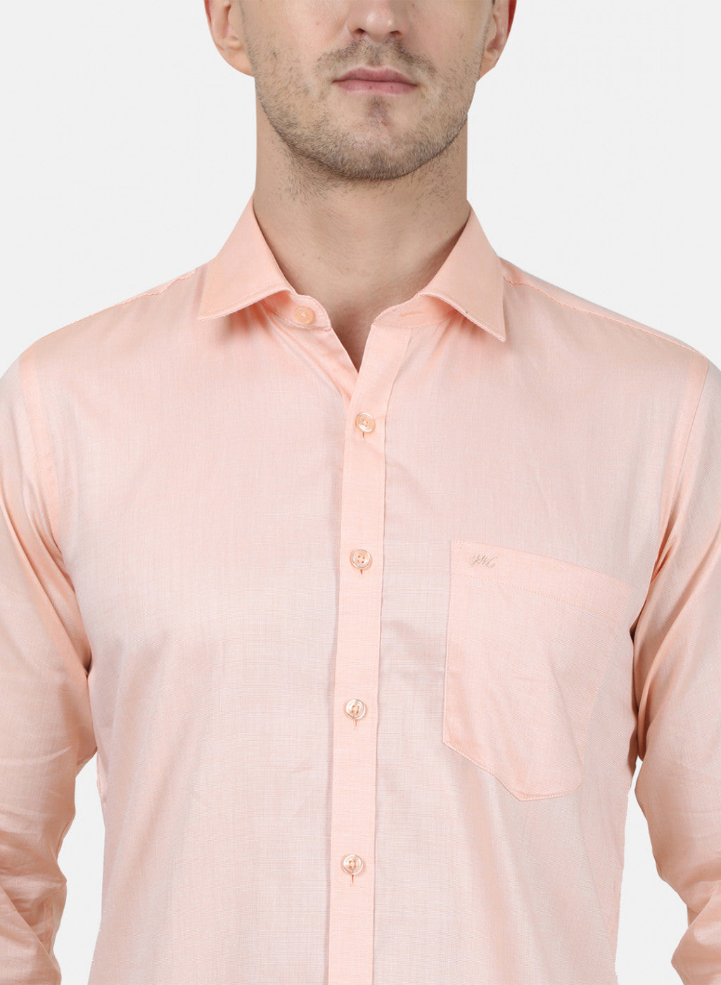 Mens Orange Printed Shirt