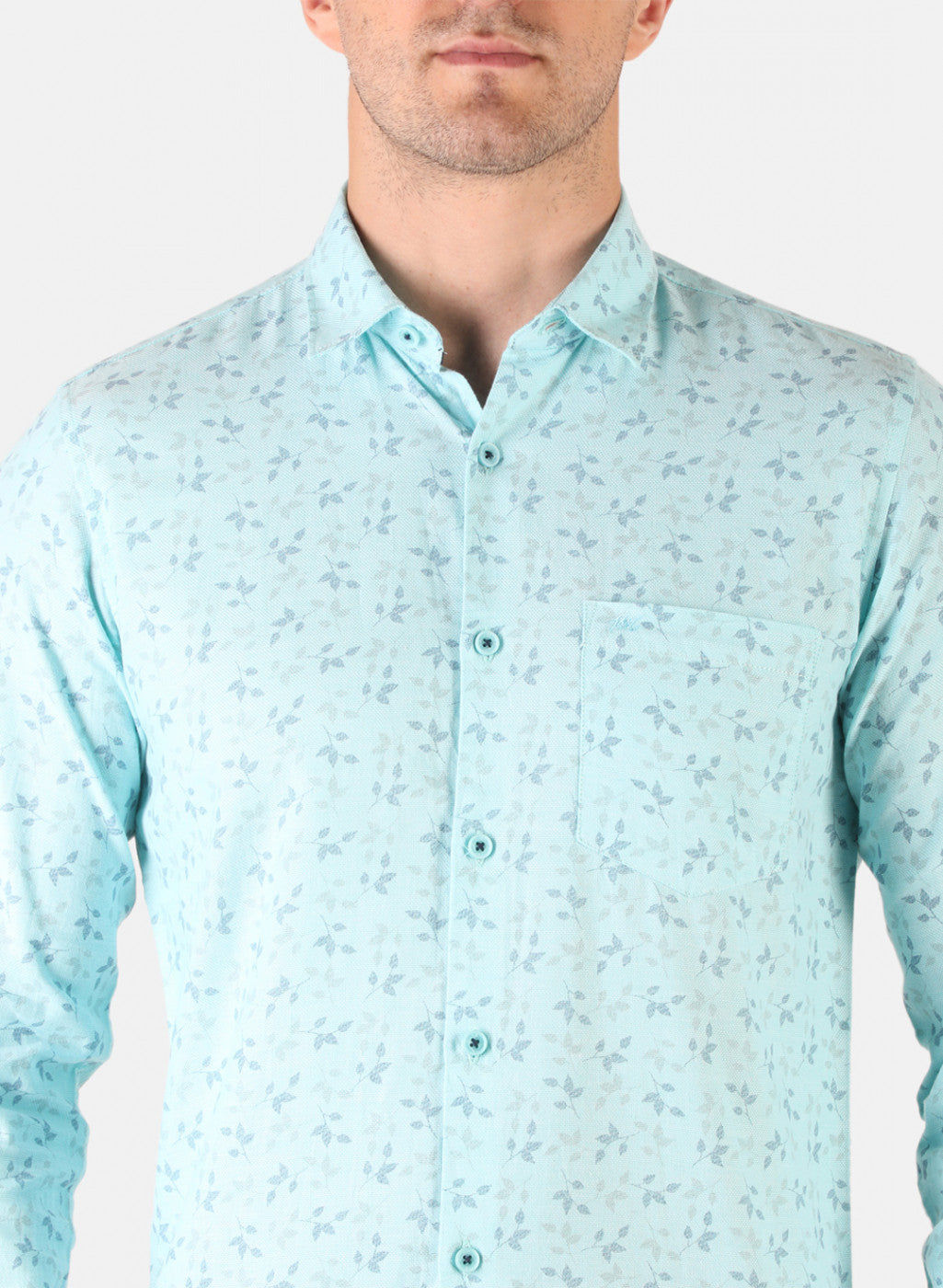 Men Green Printed Shirt