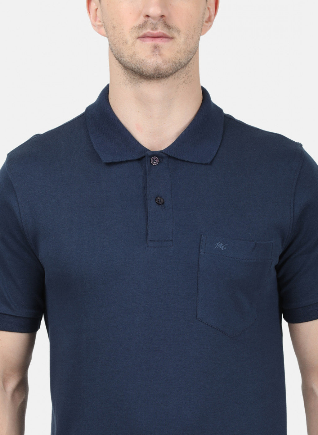 Mens Navy Blue Plain T-Shirt