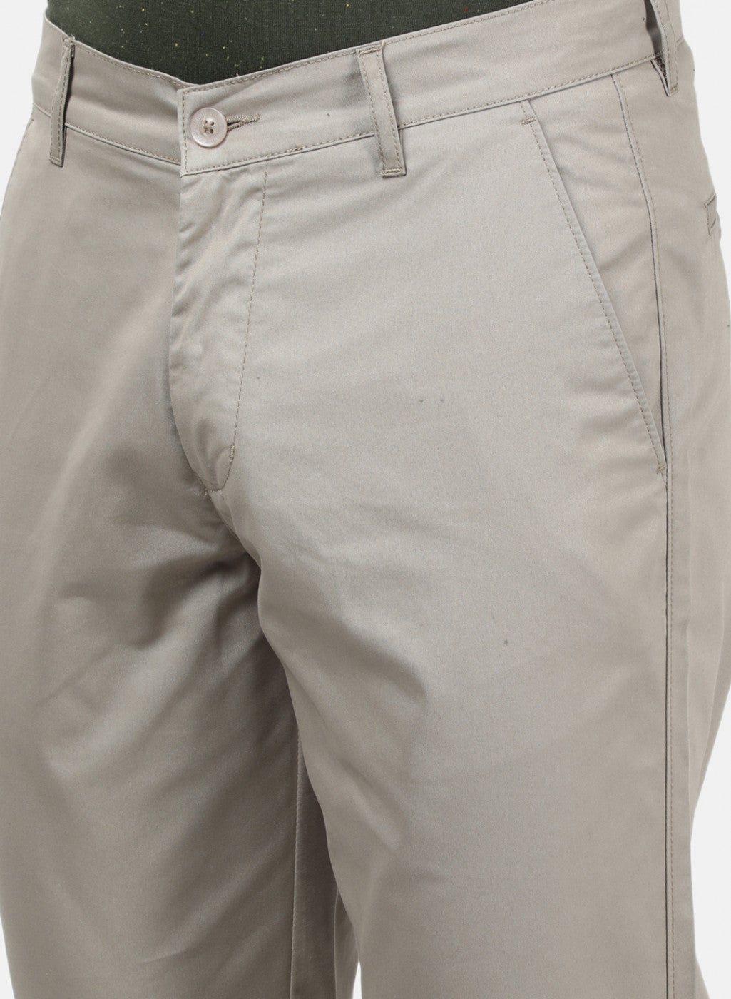 Men Grey Plain Trousers