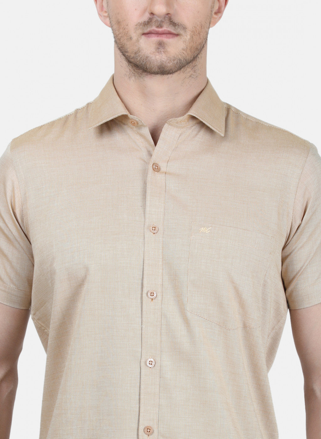 Mens Brown Printed Shirt