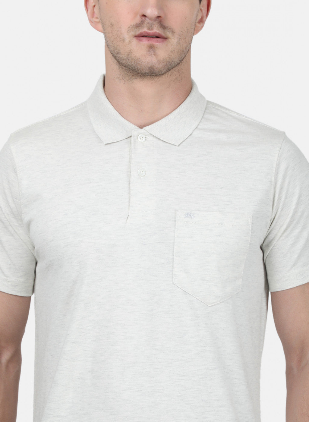 Mens Cream Plain T-Shirt