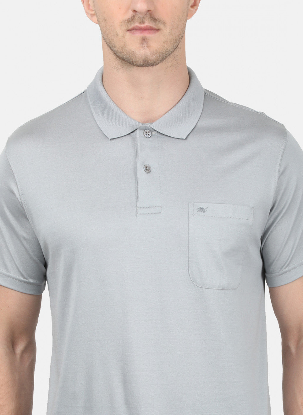 Mens Grey Plain T-Shirt