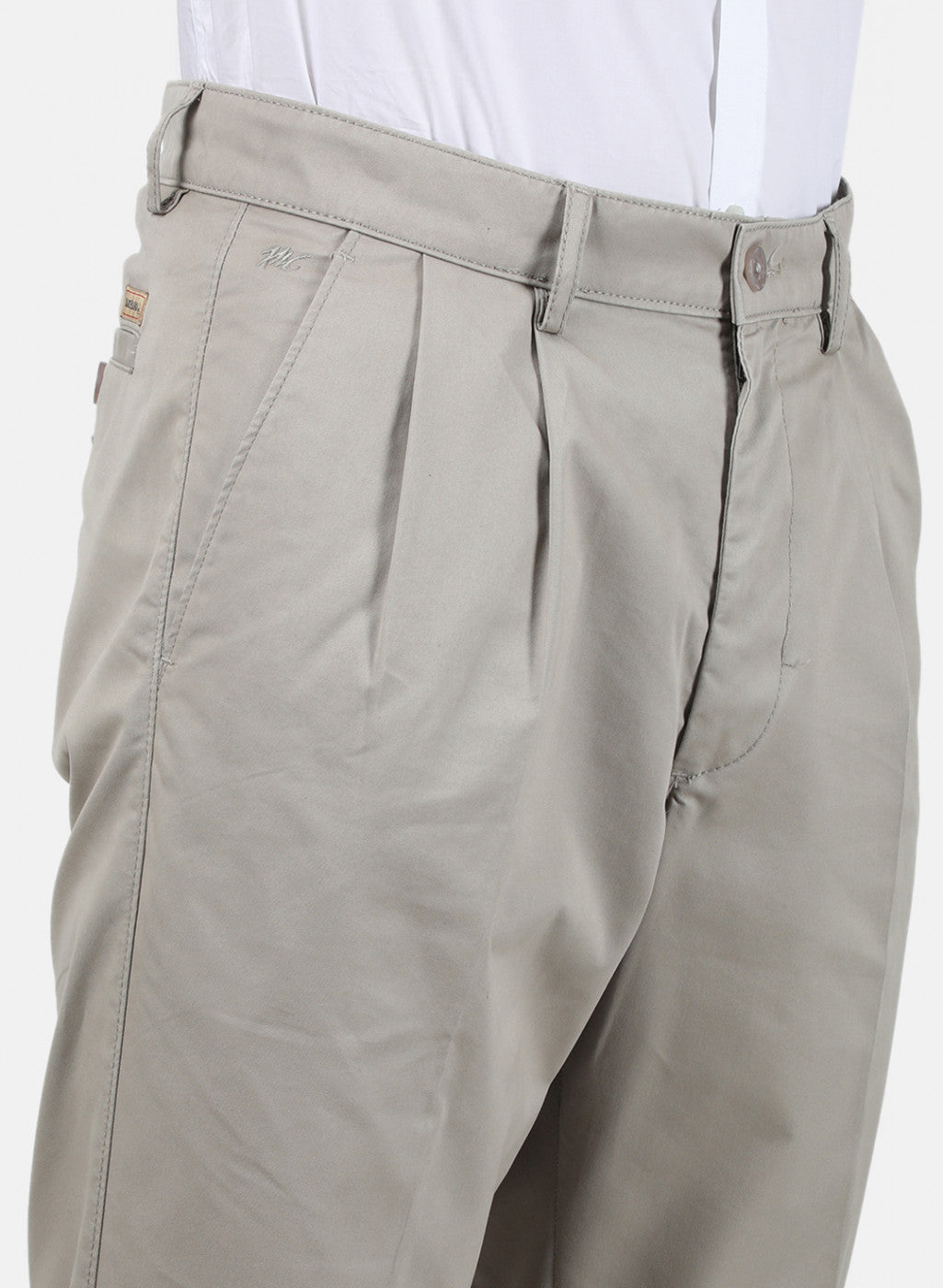 Mens Grey Regular Trouser