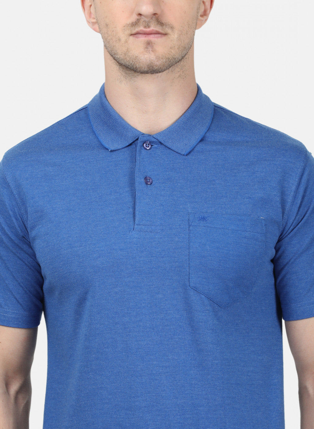 Mens Blue Plain T-Shirt