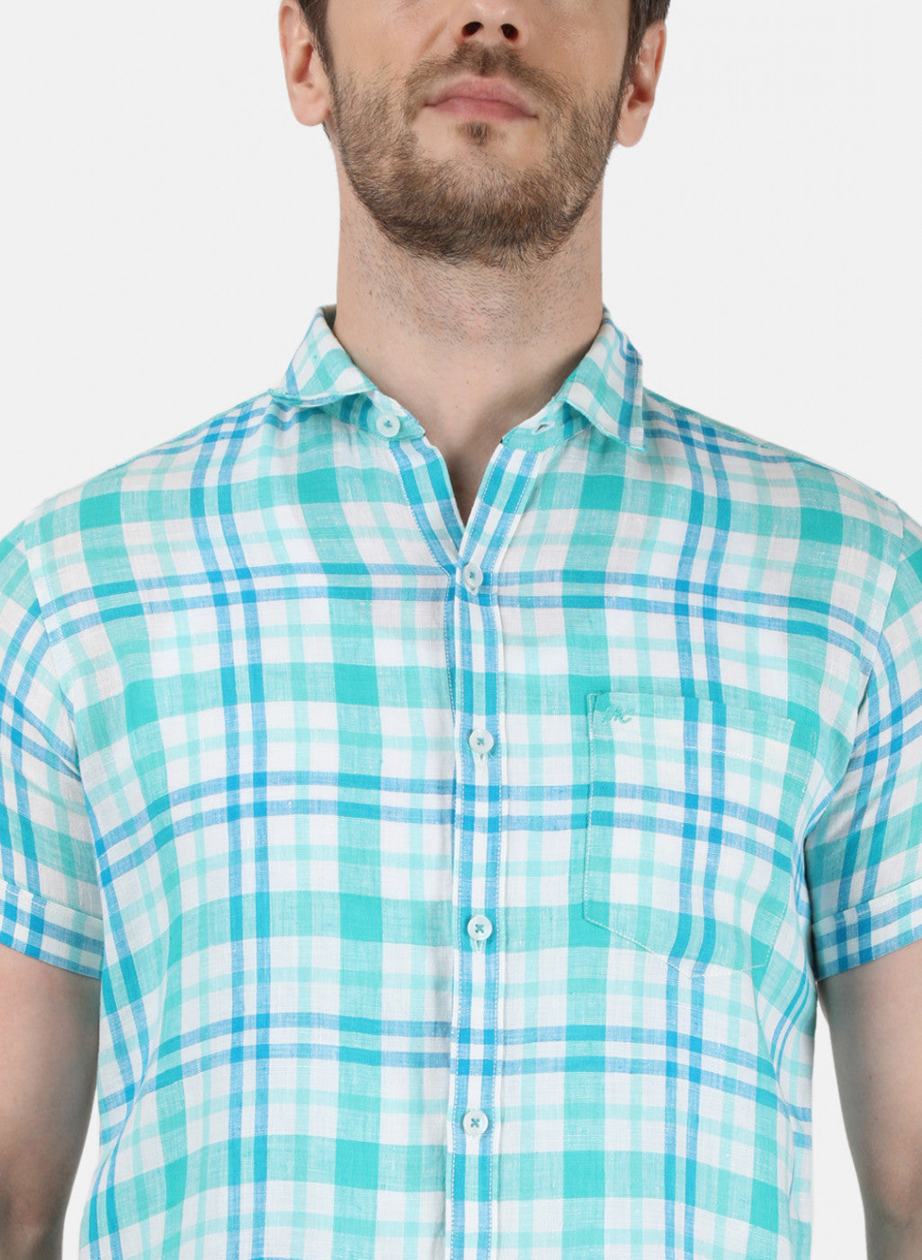 Mens Blue Check Shirt