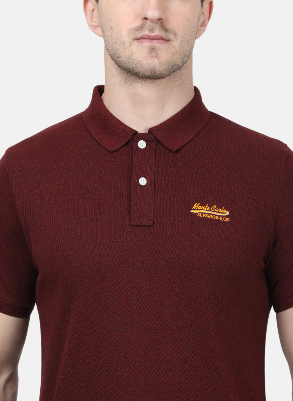 Mens Maroon Plain T-Shirts