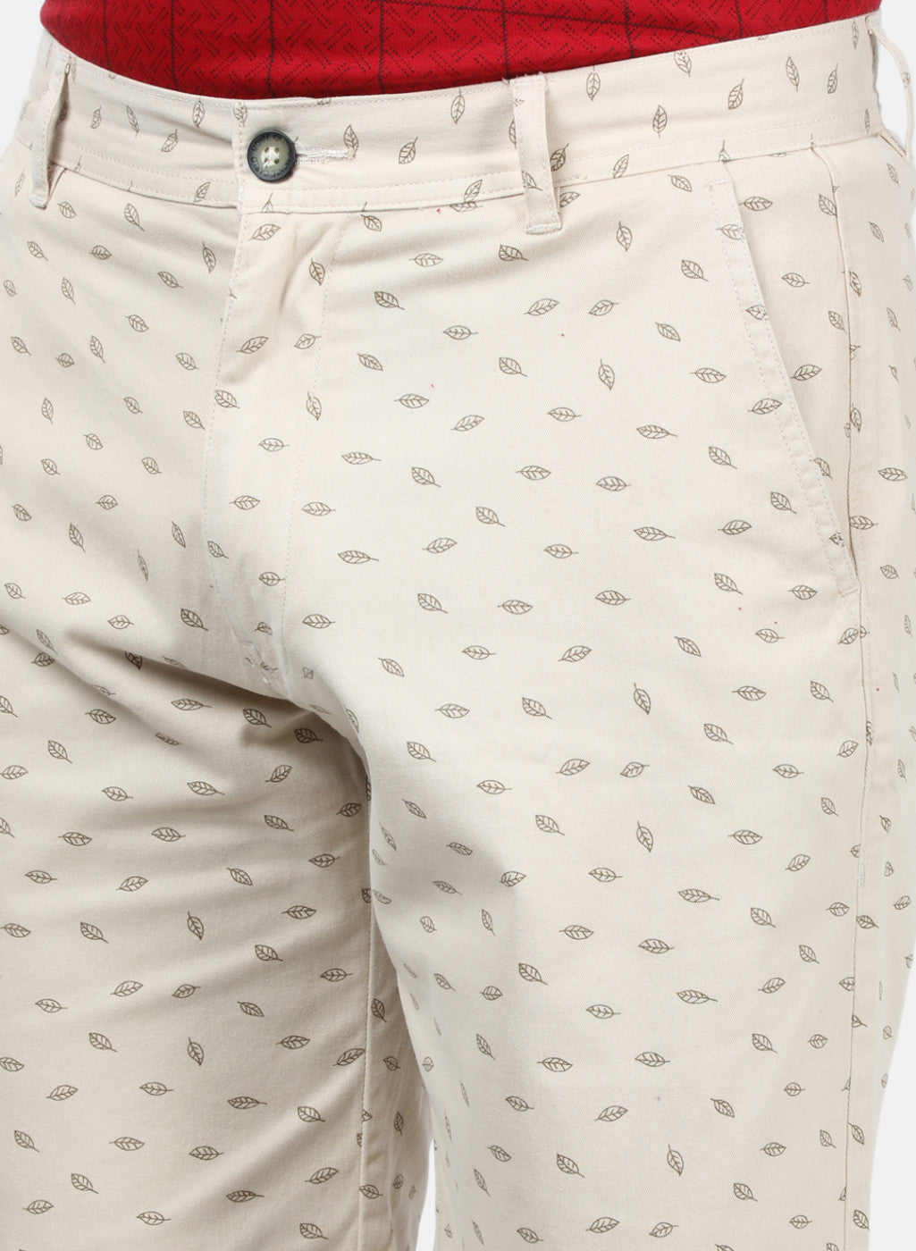 Men Beige Printed Shorts