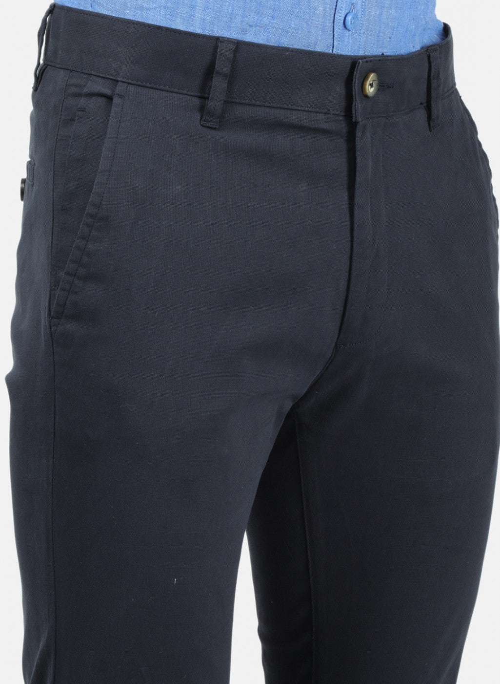 Men NAvy Blue Plain Trousers