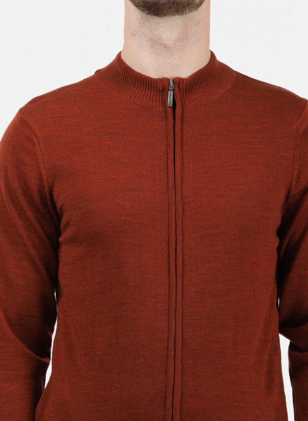 Men Brown Solid Pullover