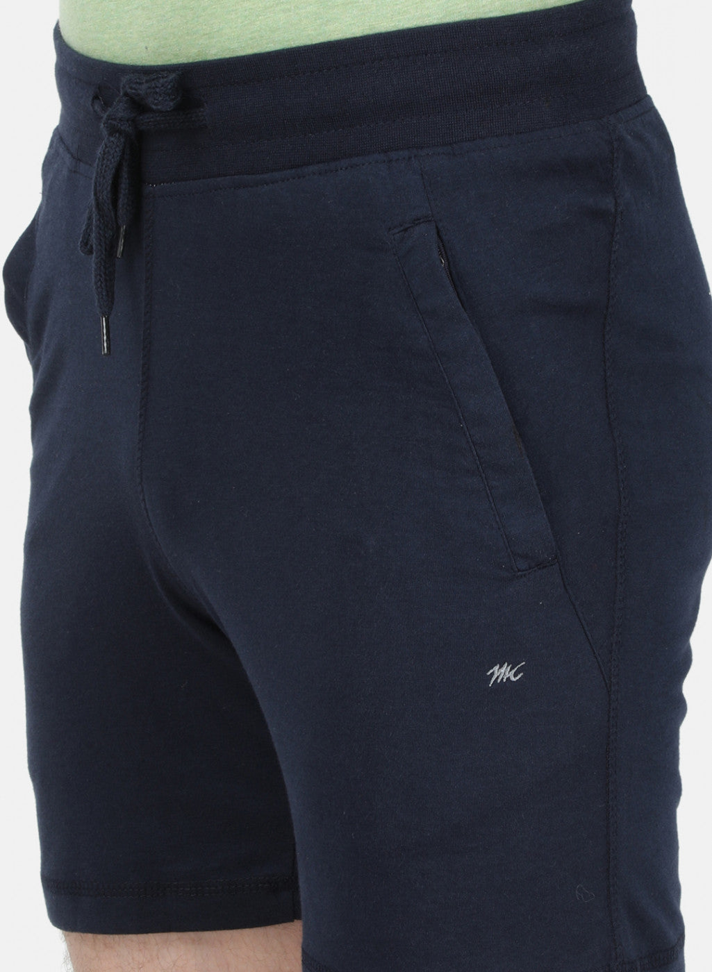 Mens NAvy Blue Plain Bermuda