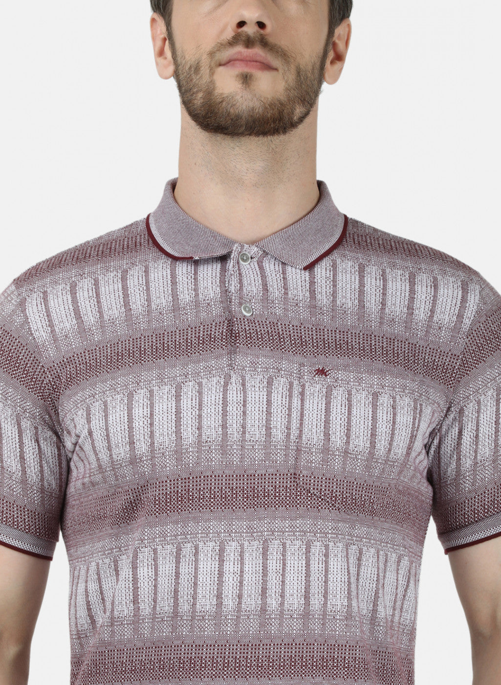 Mens Maroon Stripe T-Shirt