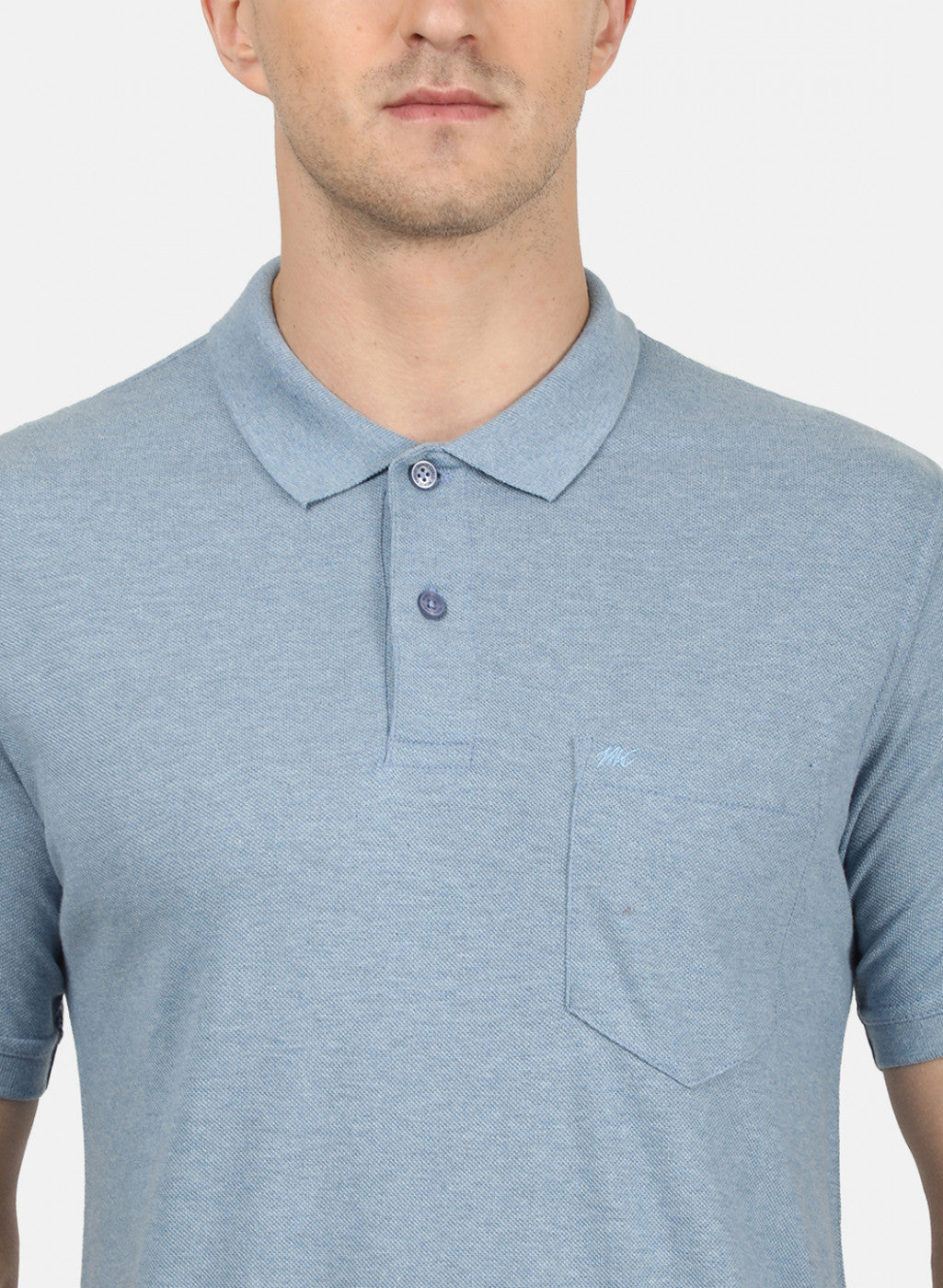 Mens Sky Blue Plain T-Shirt