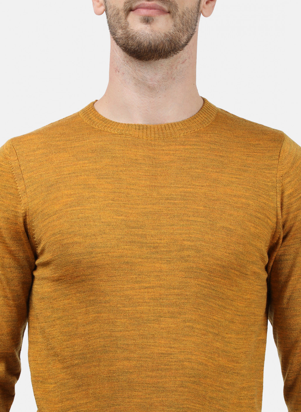 Men Yellow Solid Pullover