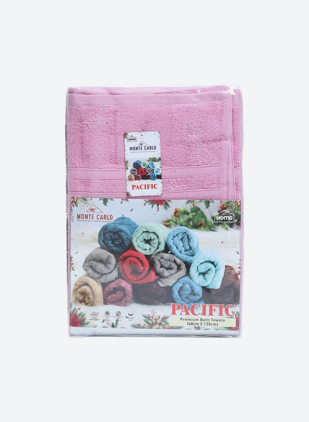 Pink Cotton 525 GSM Bath Towel