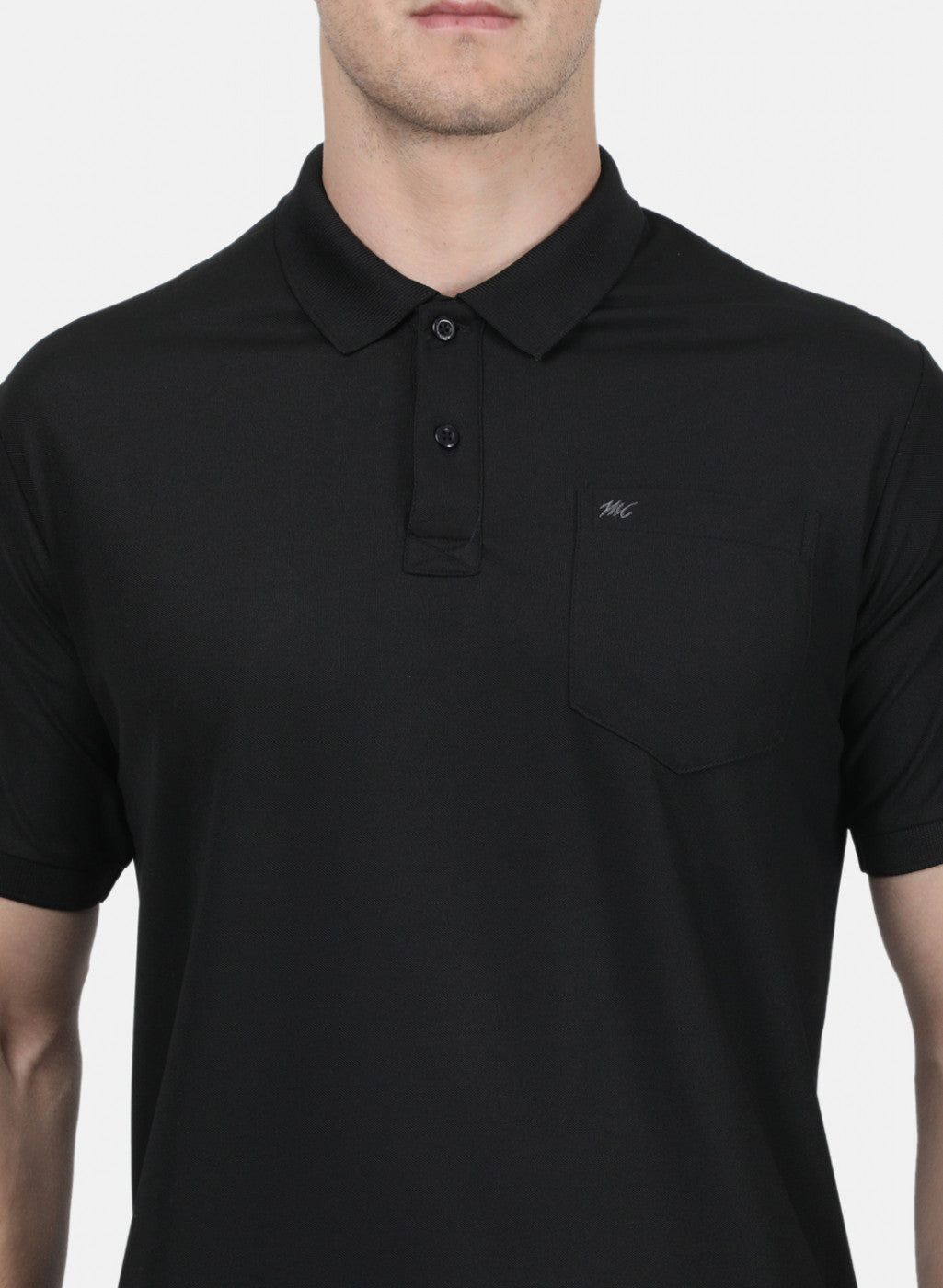 Mens Black Plain T-Shirt