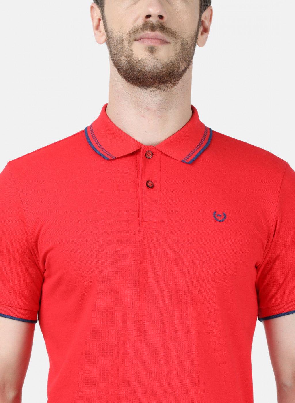 Mens Red Plain T-Shirt