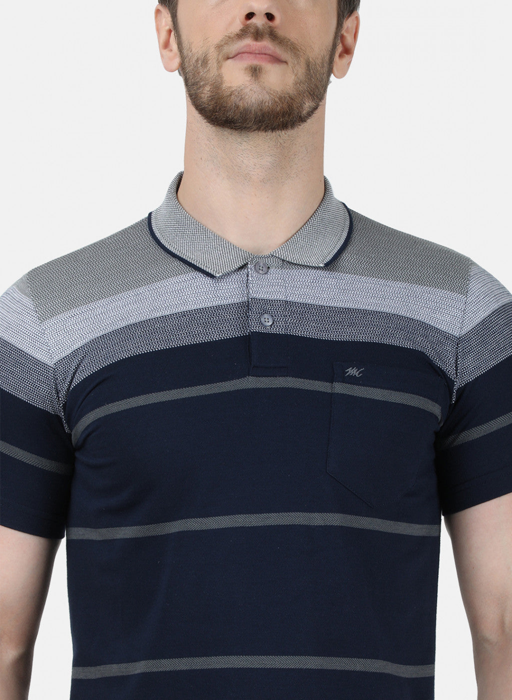 Mens NAvy Blue Stripe T-Shirt