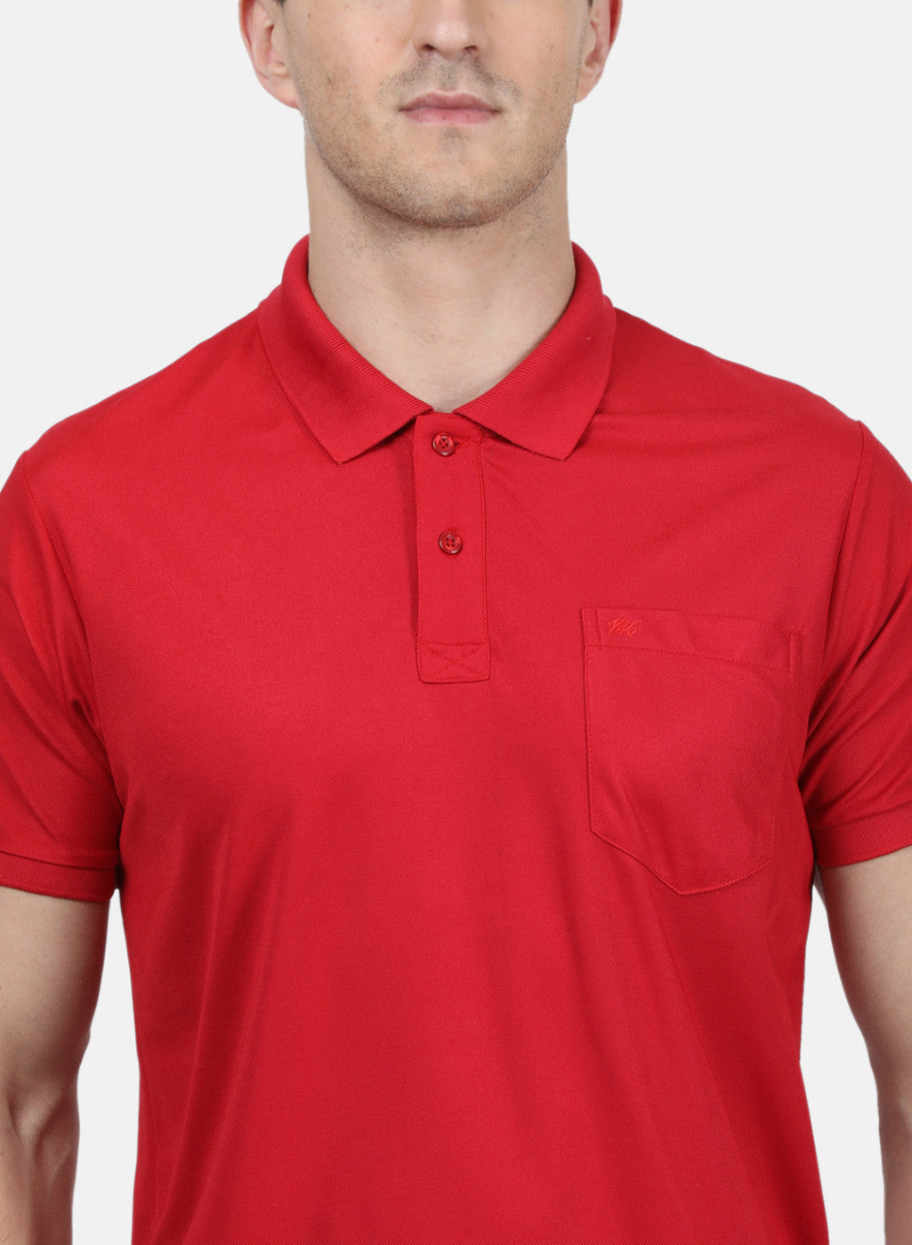 Mens Red Plain T-Shirt