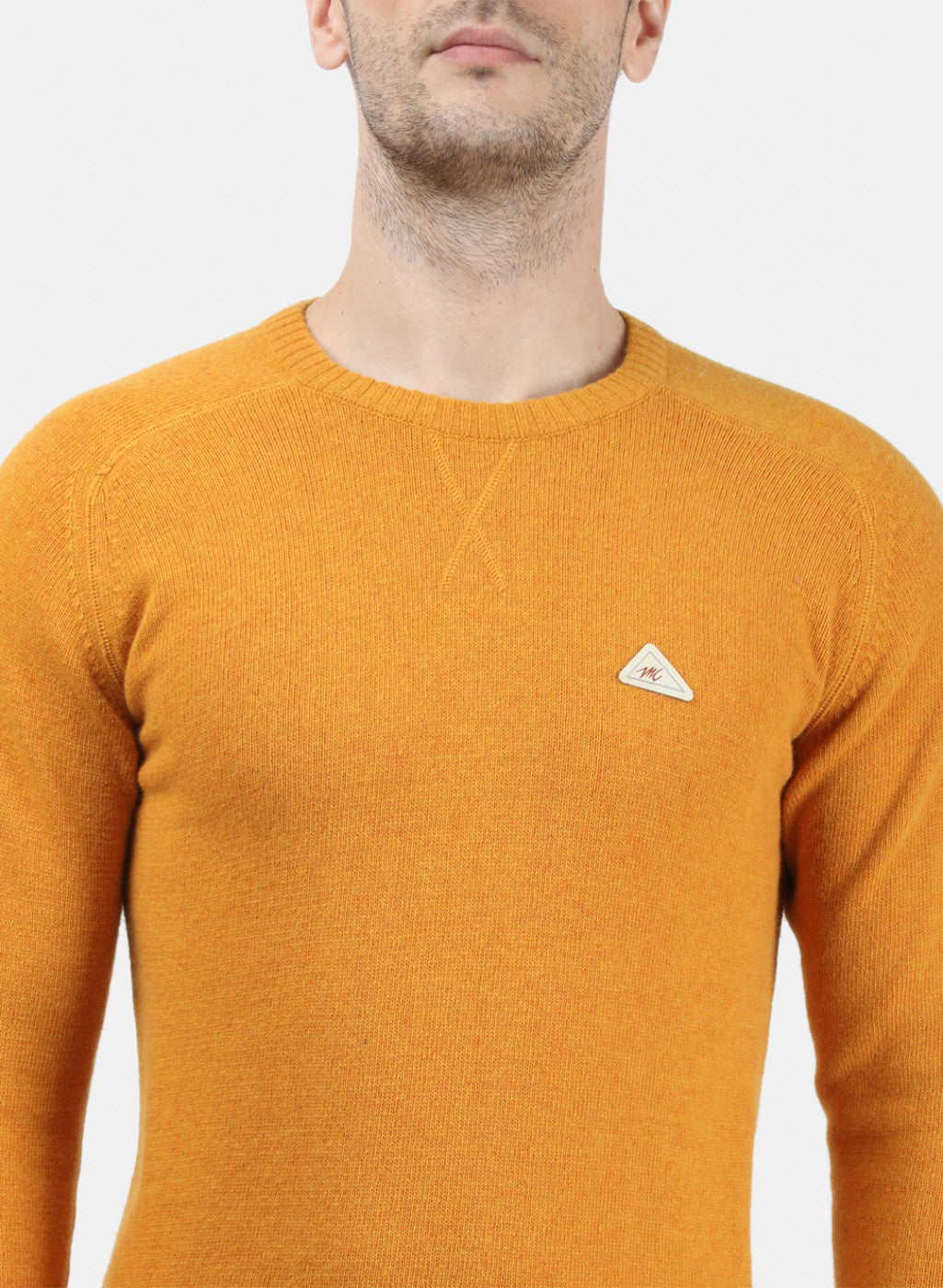 Men Yellow Solid Pullover