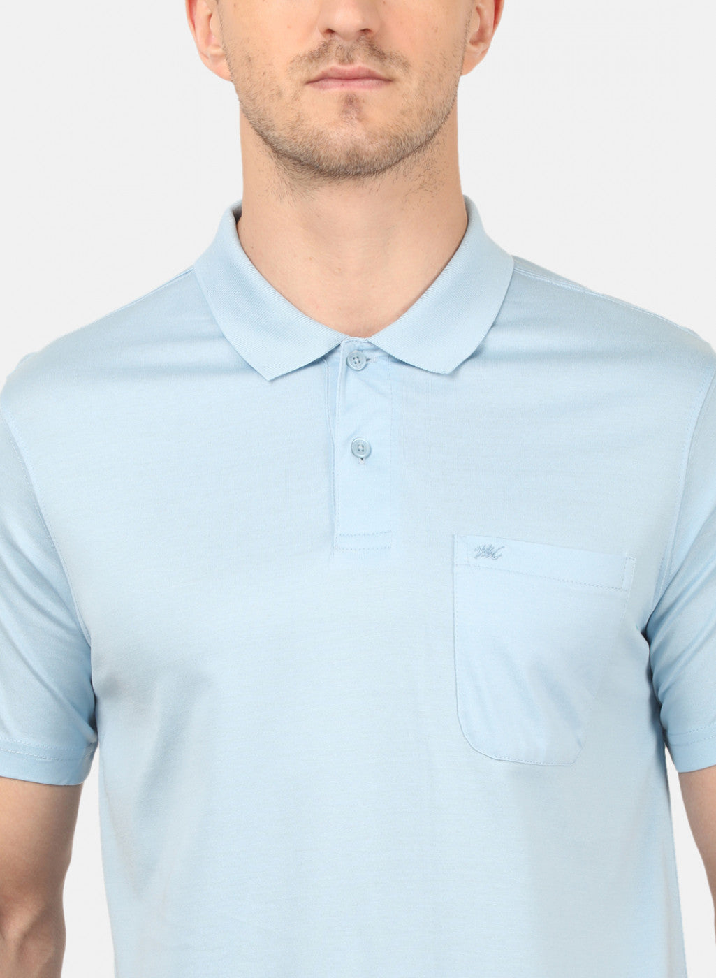 Mens Blue Plain T-Shirt