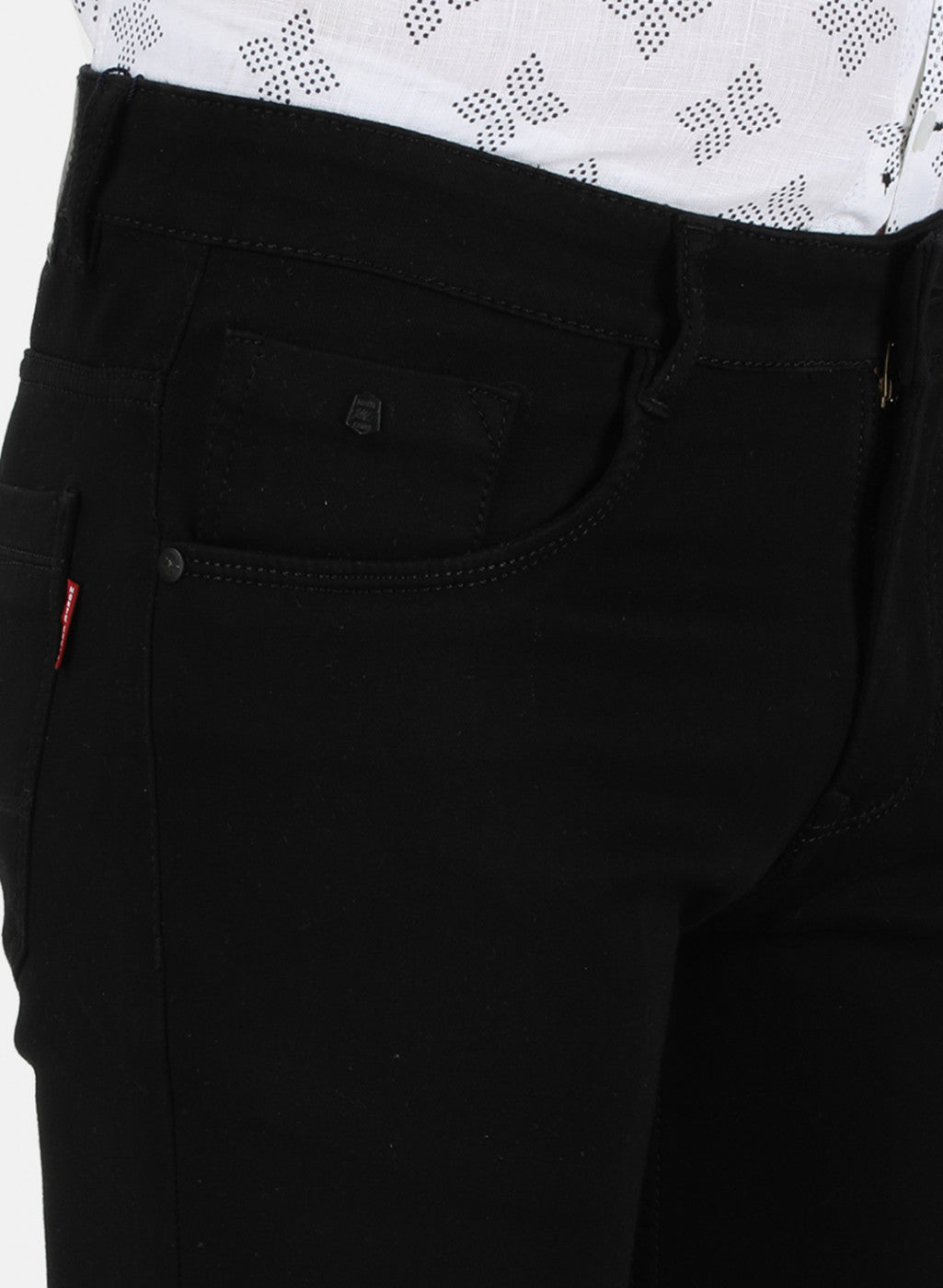 Mens Black Narrow Denim