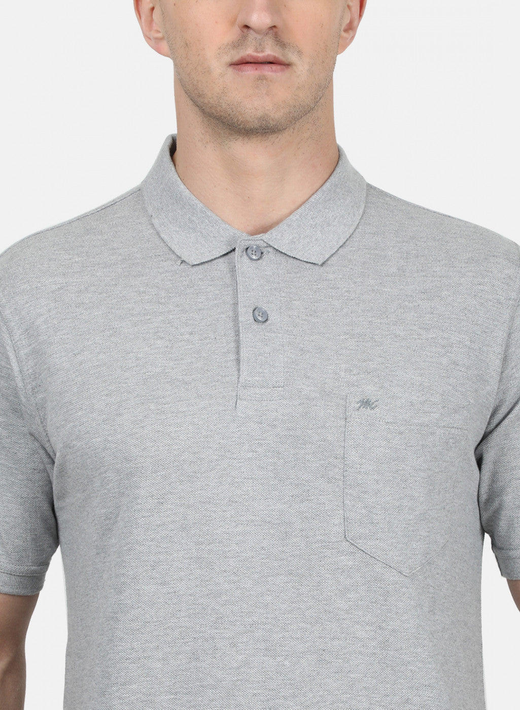 Mens Grey Plain T-Shirt