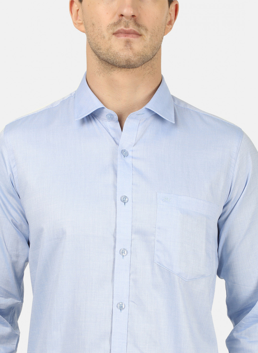 Mens Blue Printed Shirt