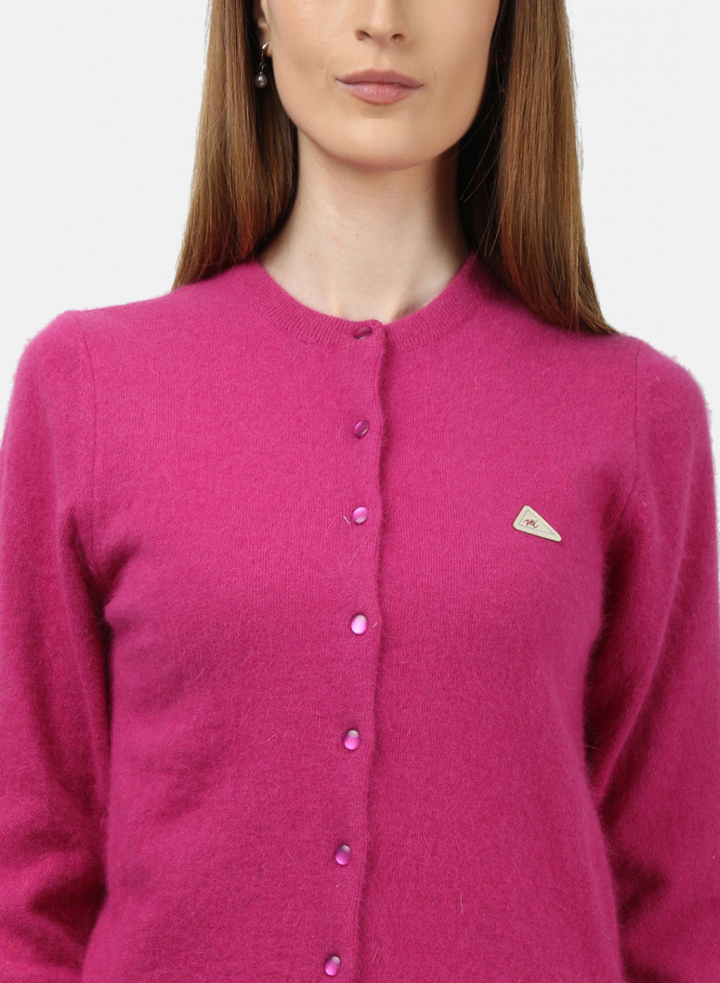 Women Pink Solid Cardigan