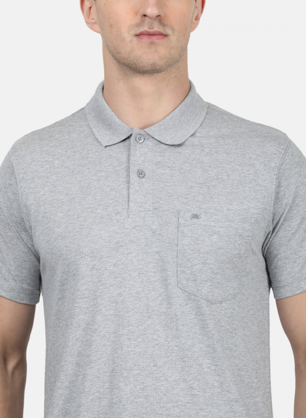 Mens Grey Plain T-Shirt