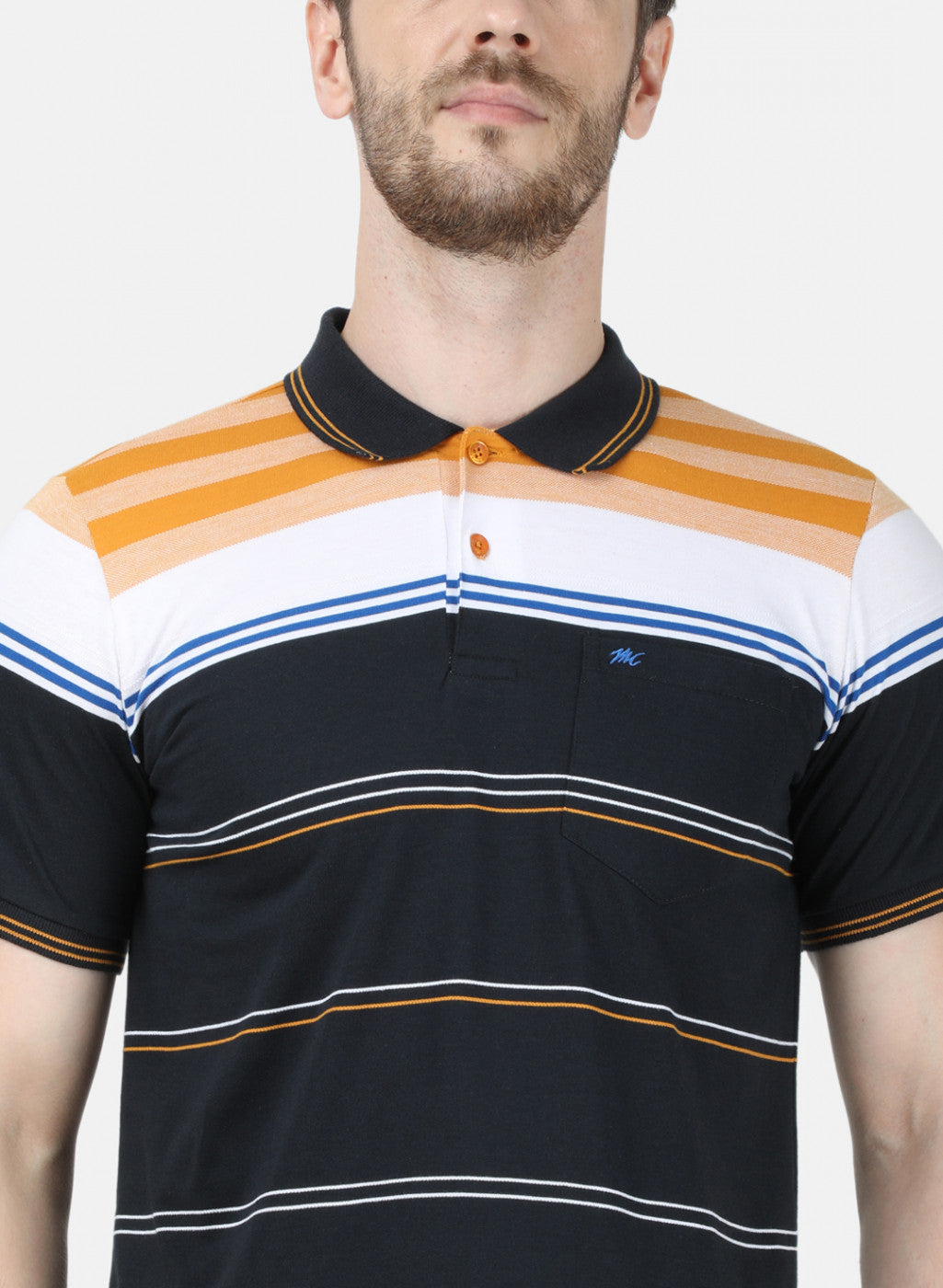 Mens Multi Color Stripe T-Shirt