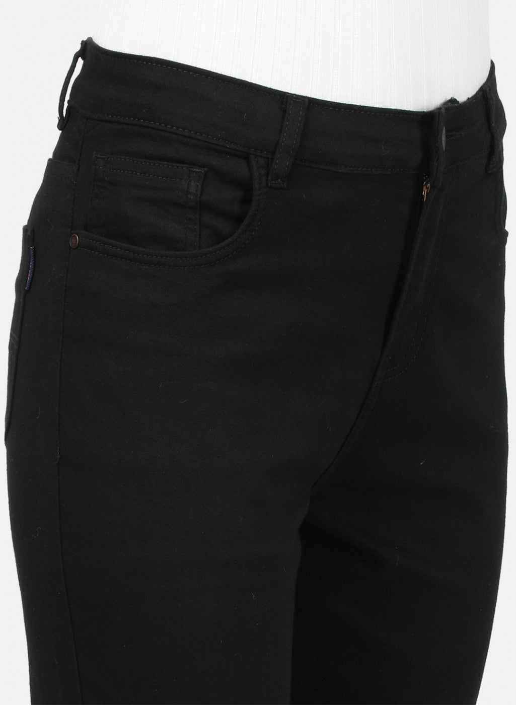 Womens Black Slim Denim