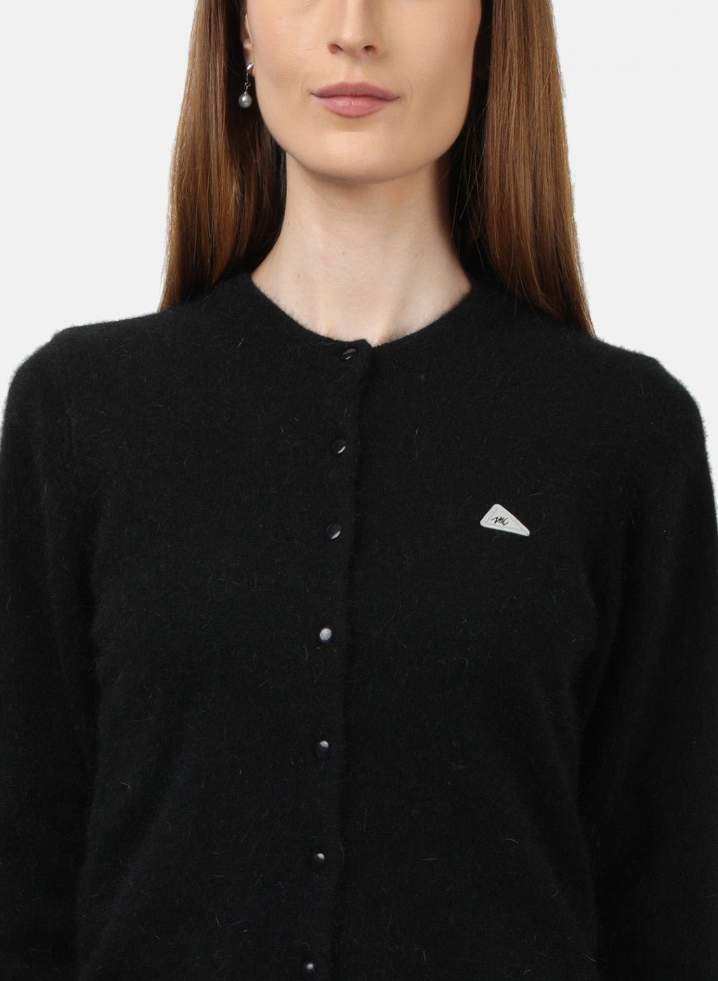 Women Black Solid Cardigan