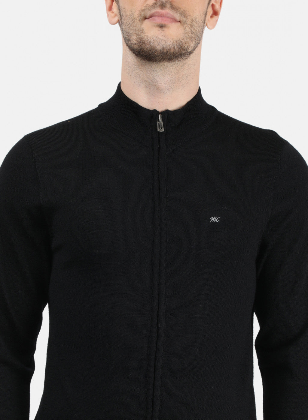 Men Black Solid Pullover