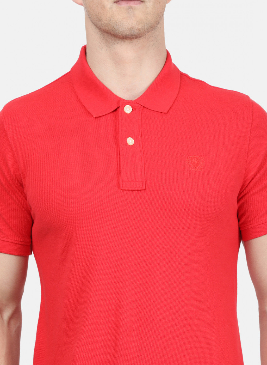 Mens Red Plain T-Shirt