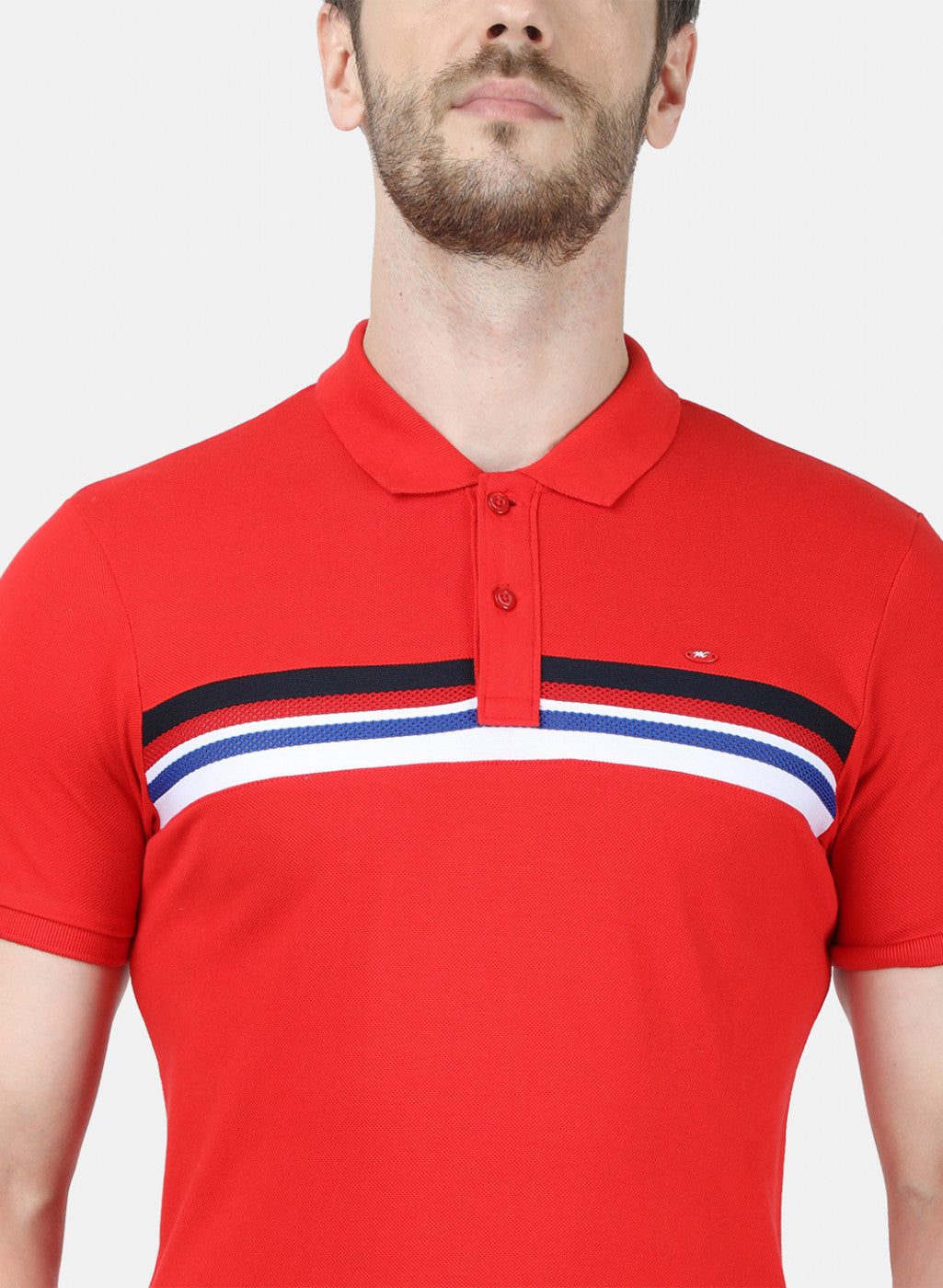 Mens Red Plain T-Shirt