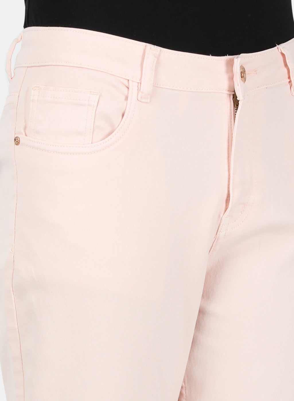 Womens Peach Slim Denim