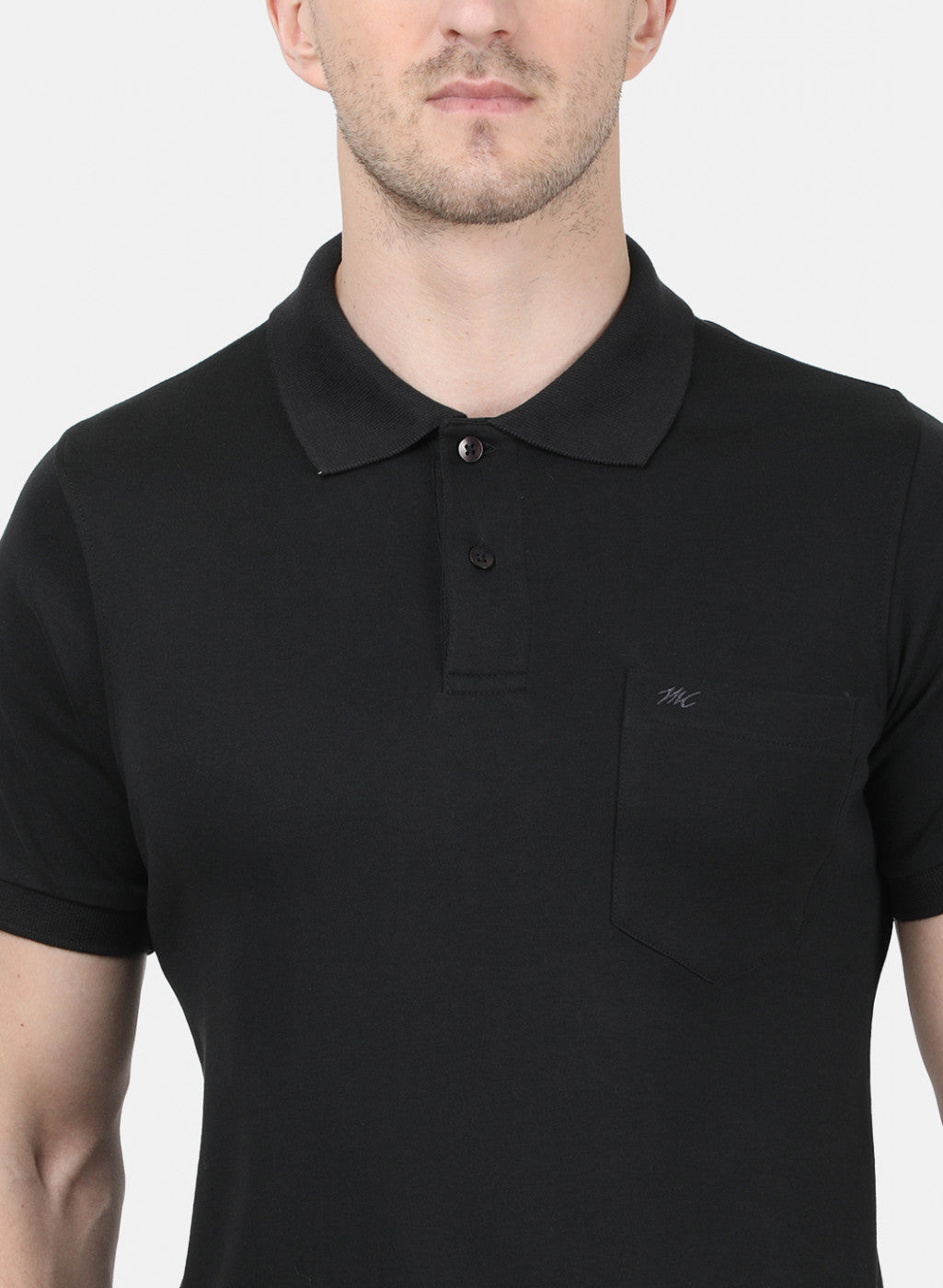 Mens Black Plain T-Shirt