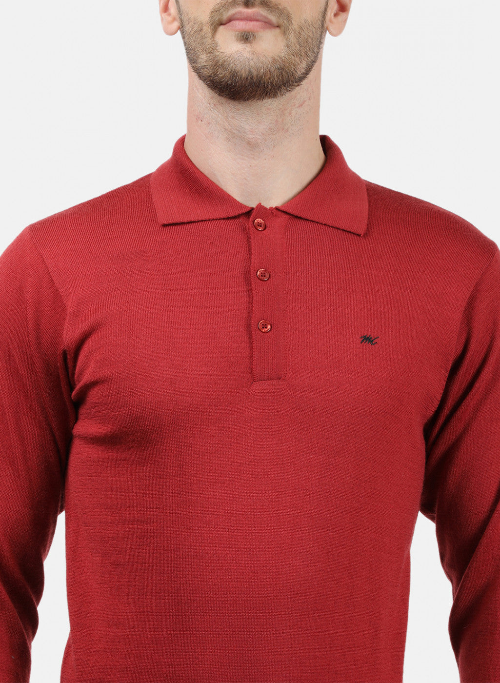 Men Red Collar T-Shirt