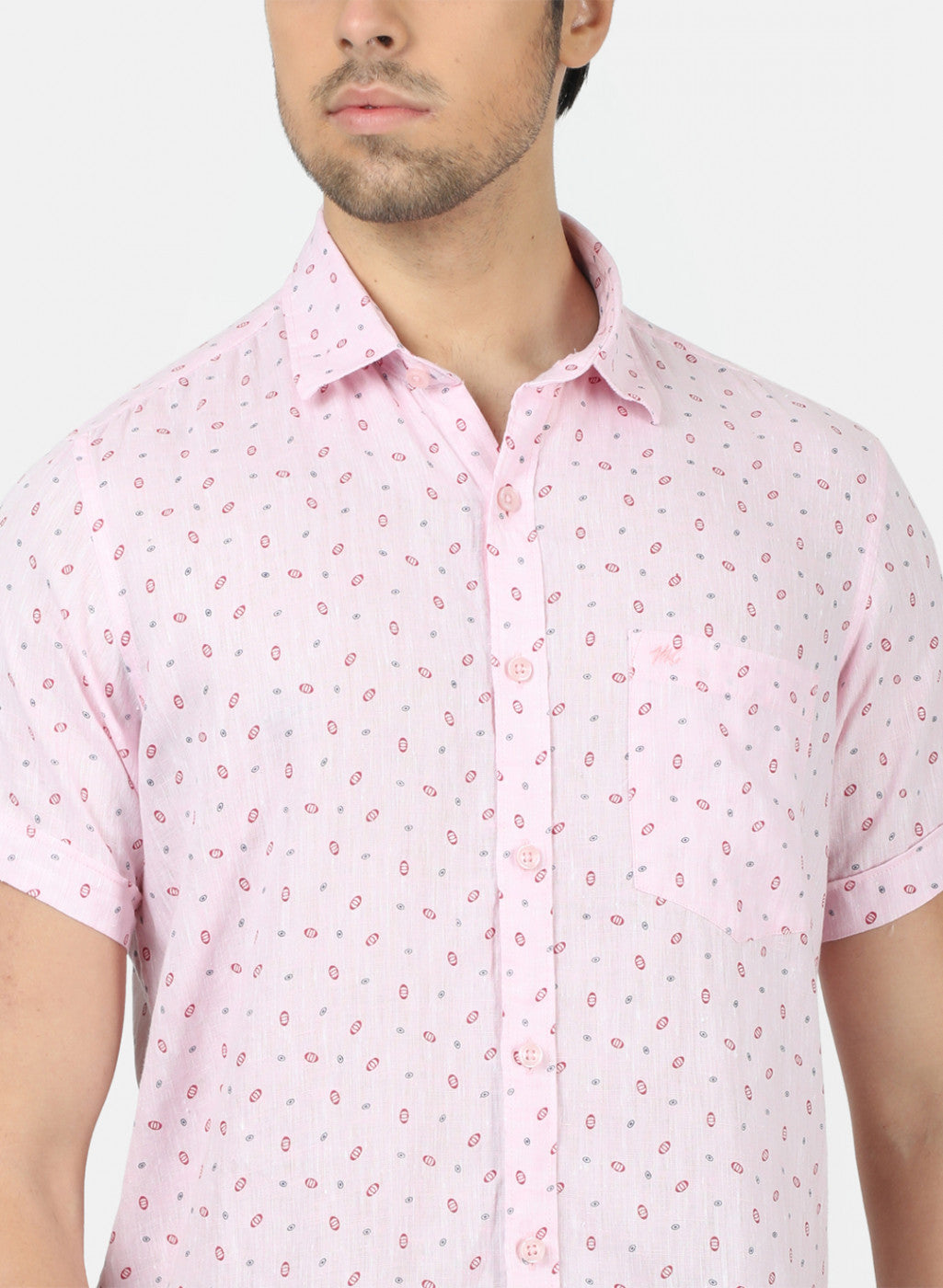 Men Pink Printed Shirts