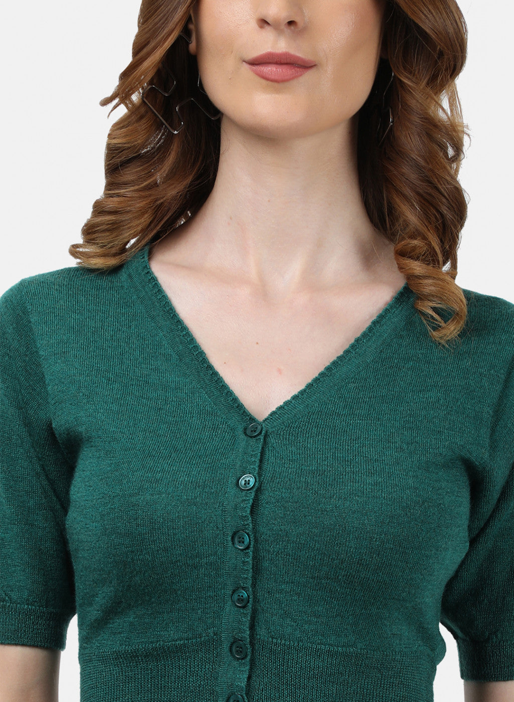 Women Green Solid Blouse