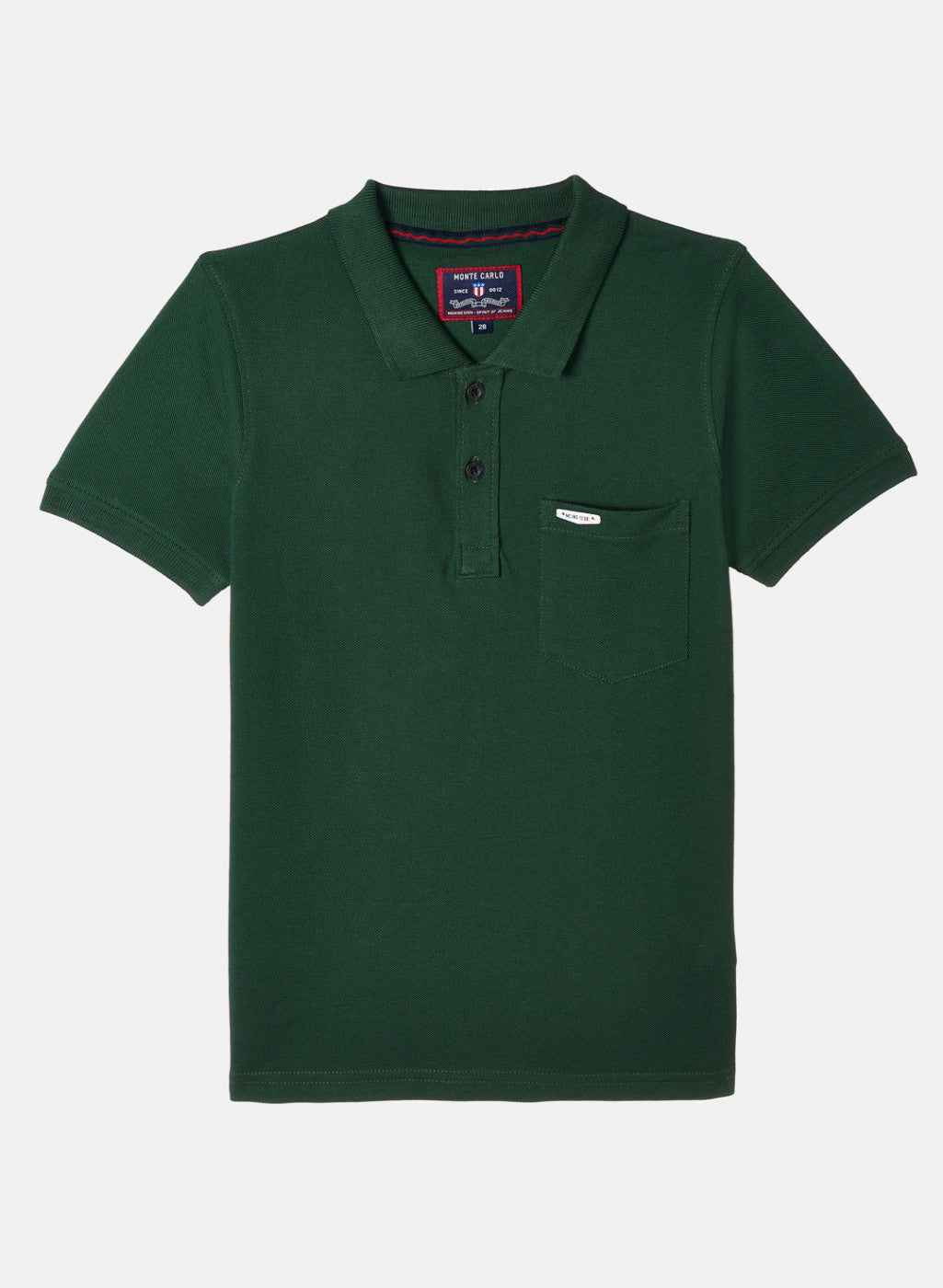 Boys Green Plain T-Shirt