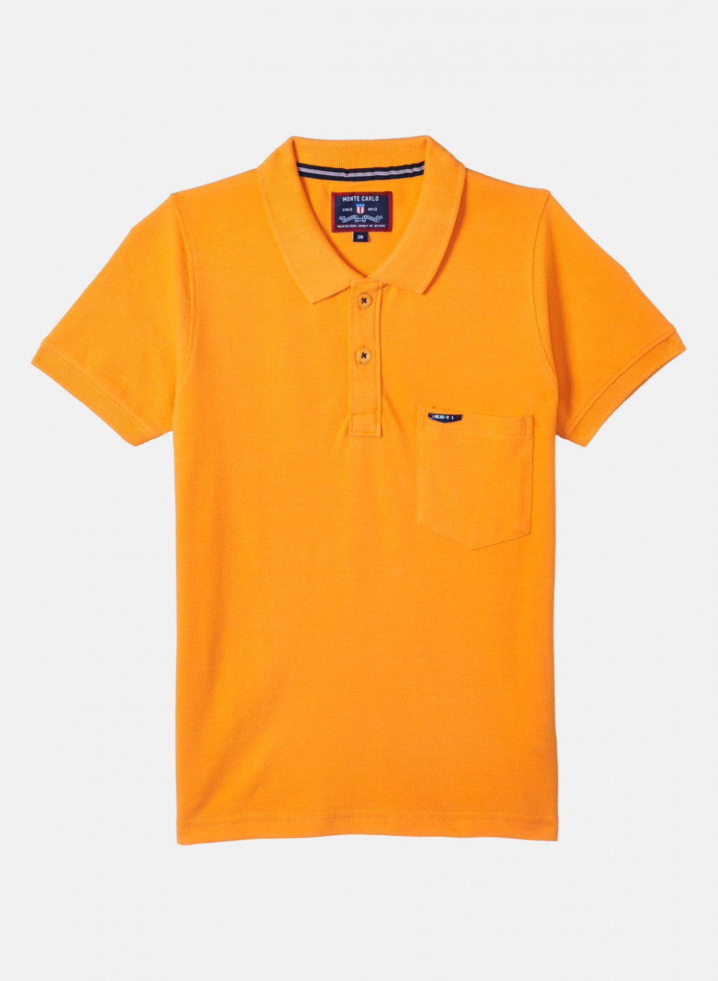 Boys Orange Plain T-Shirt