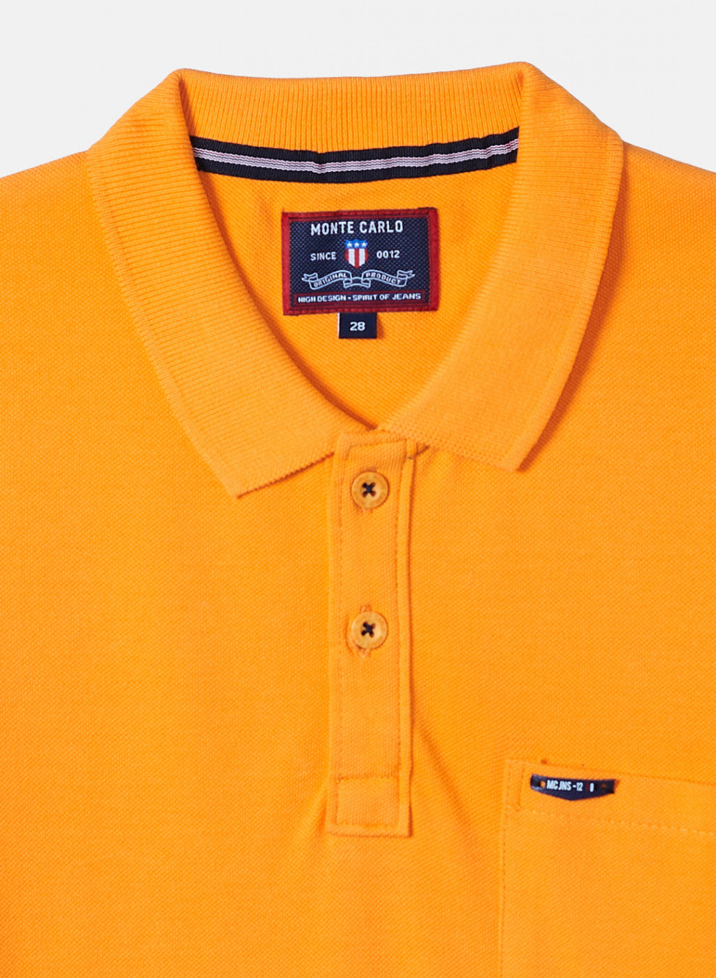 Boys Orange Plain T-Shirt