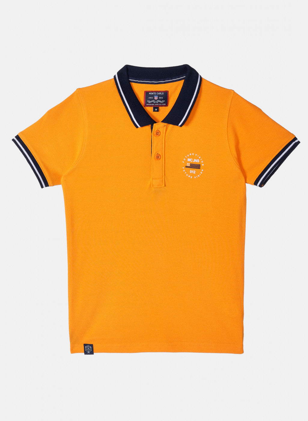 Boys Orange Plain T-Shirt